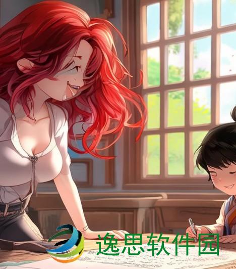 孙尚香与刘禅的课后时光孙尚香站在板凳上辅导刘禅写作业网页版