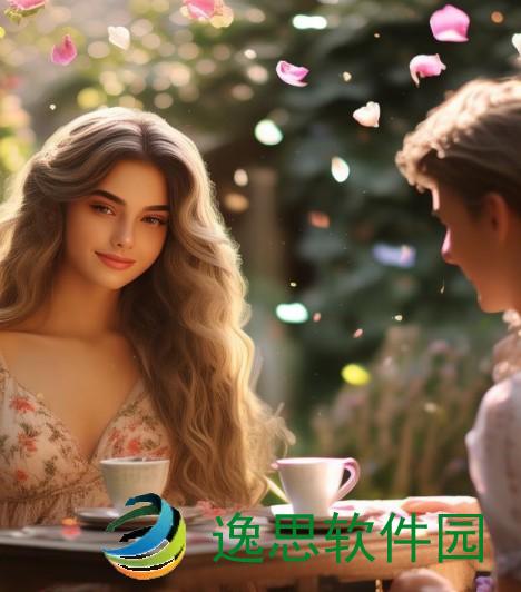 花间共饮春光美 两人共享花香时光