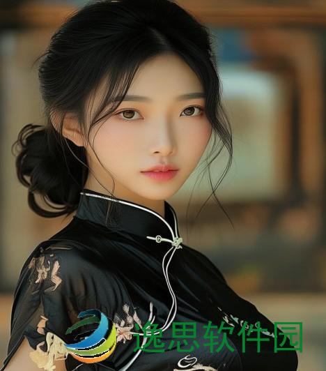 黑色双开真丝旗袍的优雅象征与教师风范的完美融合