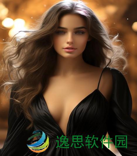 黑色真丝裙摆轻扬她的优雅气质与迷人魅力尽显无遗