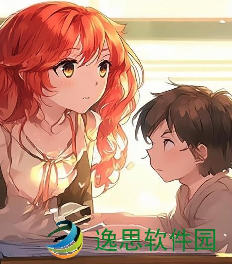 孙尚香站在板凳上辅导刘禅写作业;孙尚香站在板凳上耐心辅导刘禅写作业的温馨瞬间